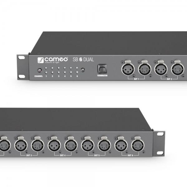Cameo SB 6 DUAL - DMX splitter / booster 6 canale (3-pini si 5-pini) - Cameo SB 6 DUAL - DMX splitter / booster 6 canale (3-pini si 5-pini)