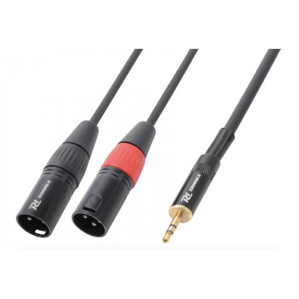 Cablu 1.5m 2 x XLR Tata - Jack 3.5 ST