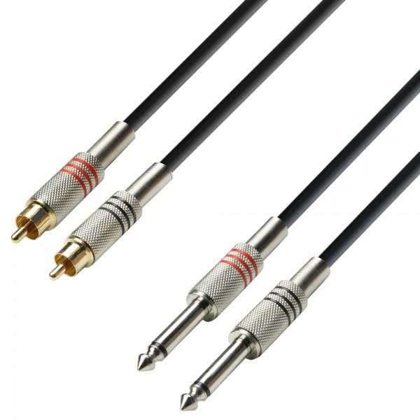 Cablu 2xRCA - 2xJACK(6.3mm) - 6m