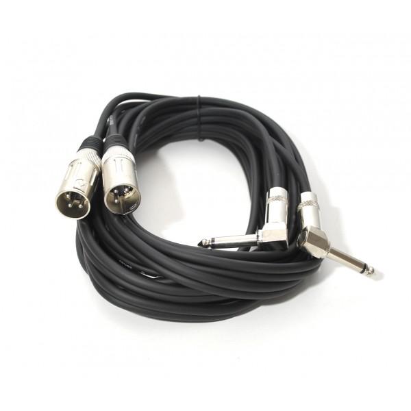 Cablu 2xXLR(tata) - 2xJack(6,3mm cu cot) - 5m