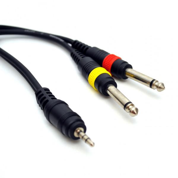 Cablu OFC JACK (3,5mm) - 2xJACK (6,3mm) - 1,5m