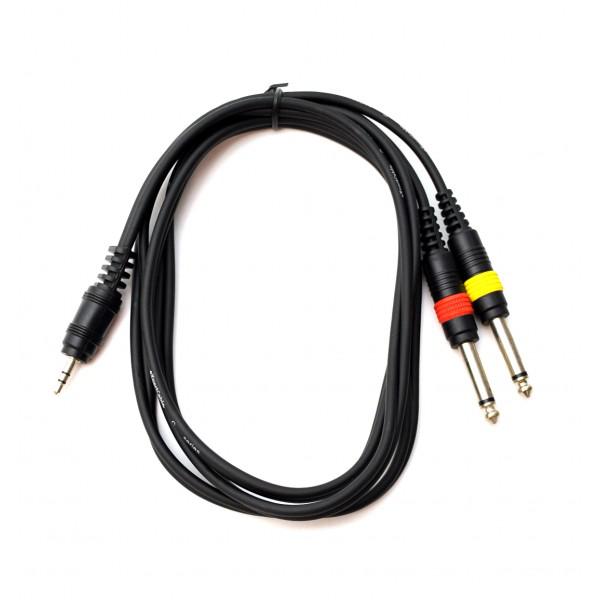 Cablu OFC JACK (3,5mm) - 2xJACK (6,3mm) - 1,5m - Cablu OFC JACK (3,5mm) - 2xJACK (6,3mm) - 1,5m