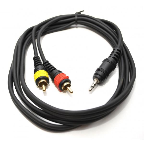 Cablu profesional JACK (3,5mm) - 2xRCA - 1,5m - Cablu profesional JACK (3,5mm) - 2xRCA - 1,5m