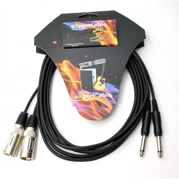Cablu profesional 2JACK (6,3mm)-2XLR - 1,5m