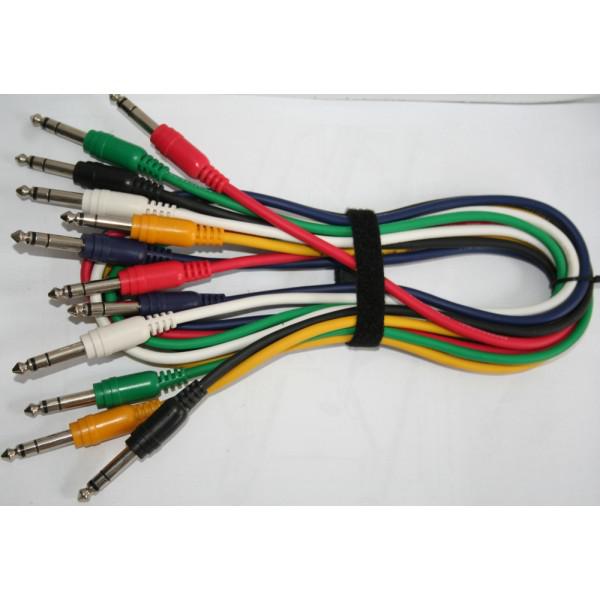 Set 6 Cabluri Jack - Jack (colorate), 0.5m - Set 6 Cabluri Jack - Jack (colorate), 0.5m