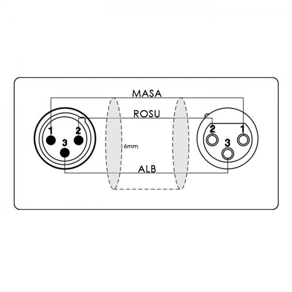 Cablu Microfon eXpert Cable XLR-XLR 40M 6mm -  Cablu Microfon eXpert Cable XLR-XLR 40M 6mm