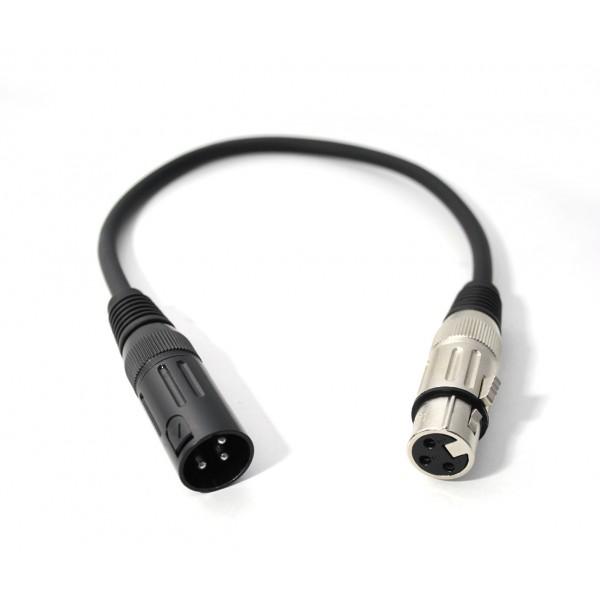 Cablu XLR(tata) - XLR(mama) - 42cm - Cablu XLR(tata) - XLR(mama) - 42cm