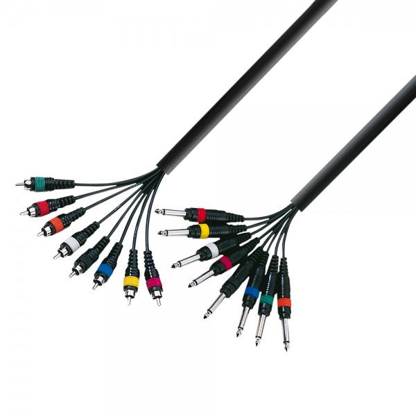 Multicore AdamHall 8xRCA(tata) - 8xJACK(tata) 3m
