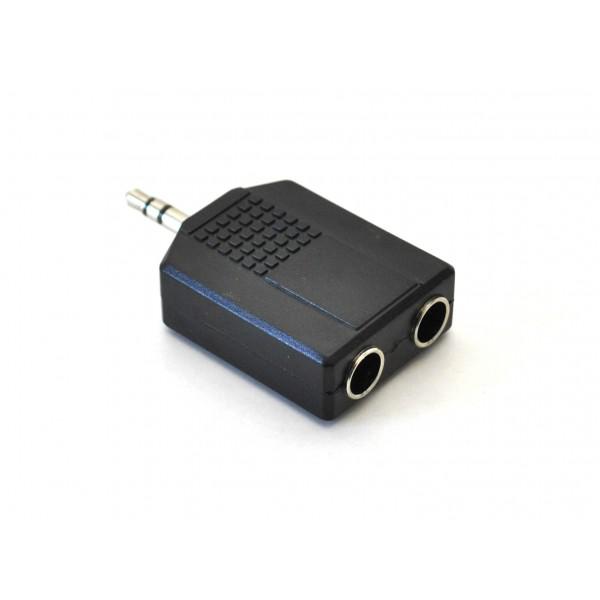 Adaptor JACK 3,5mm -2xJACK 6,3mm mama - Adaptor JACK 3,5mm -2xJACK 6,3mm mama