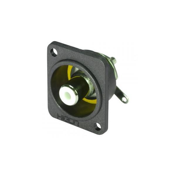 HICON Cinch (RCA), 2-poli, galben - HICON Cinch (RCA), 2-poli, galben