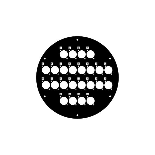 Panou frontal pentru rola de cablu cu 24 gaura 70226D24