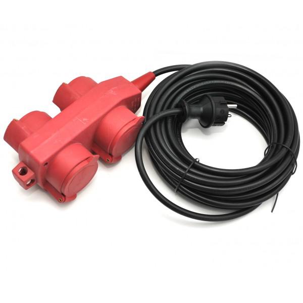 Cablu alimentare cu 4 prize - 10m - Cablu alimentare cu 4 prize - 10m