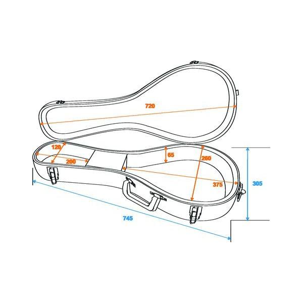 Dimavery Case Mandolina A - Dimavery Case Mandolina A