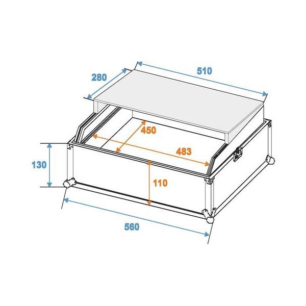 Mixer case Pro LS-19 laptop tray,black - Mixer case Pro LS-19 laptop tray,black