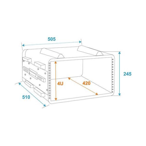 Rack Plastic KR-19, 4Unitati, DD, negru - Rack Plastic KR-19, 4Unitati, DD, negru