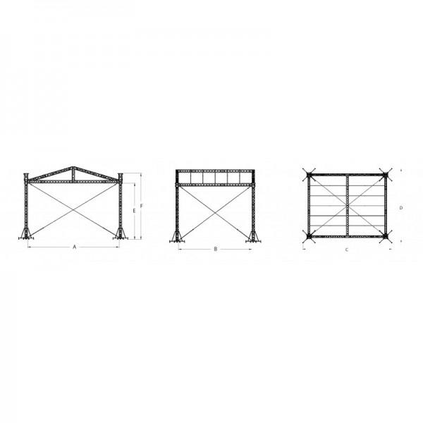 Scena modulara 10,5m x 8m x 8m - Scena modulara 10,5m x 8m x 8m