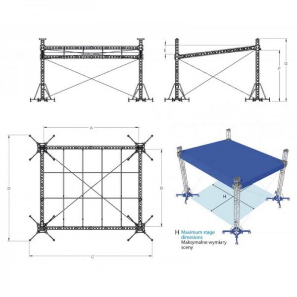SCENA MODULARA 8M X 6M X 8M - SCENA MODULARA 8M X 6M X 8M