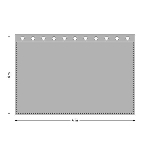 Stage Curtain 6 x 4m - Alb - Stage Curtain 6 x 4m - Alb