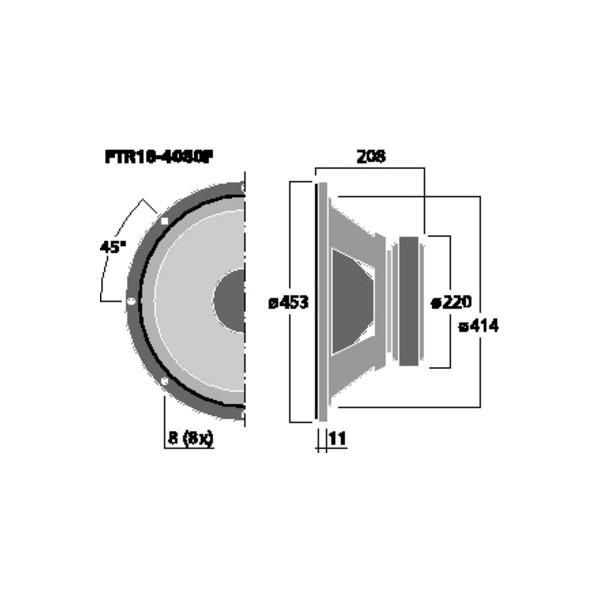 Difuzor Celestion FTR18-4080HDX - Difuzor Celestion FTR18-4080HDX