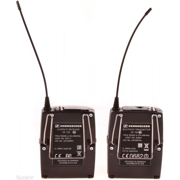 SENNHEISER EW 122-P G3 Camera Mount Wireless Kit cu ME4 Lavalier Mic - SENNHEISER EW 122-P G3 Camera Mount Wireless Kit cu ME4 Lavalier Mic