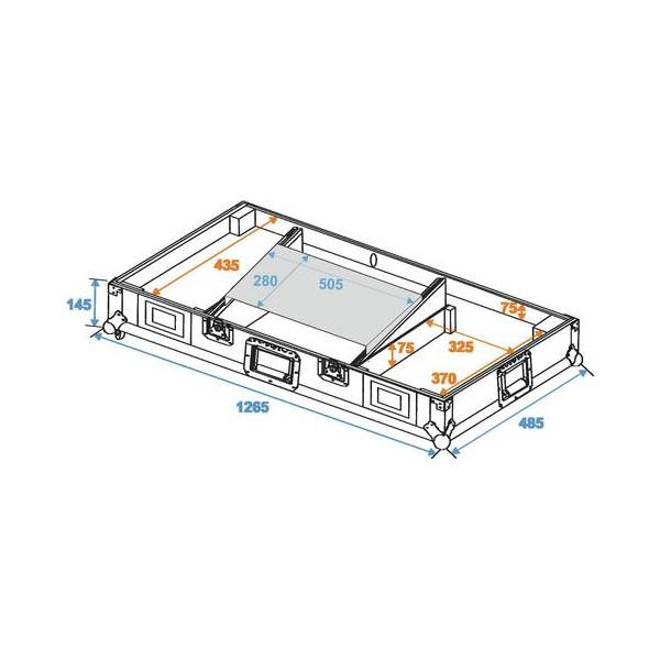 Case Roadinger LS-1 pentru 2 CDJ + Mixer + Laptop - Case Roadinger LS-1 pentru 2 CDJ + Mixer + Laptop