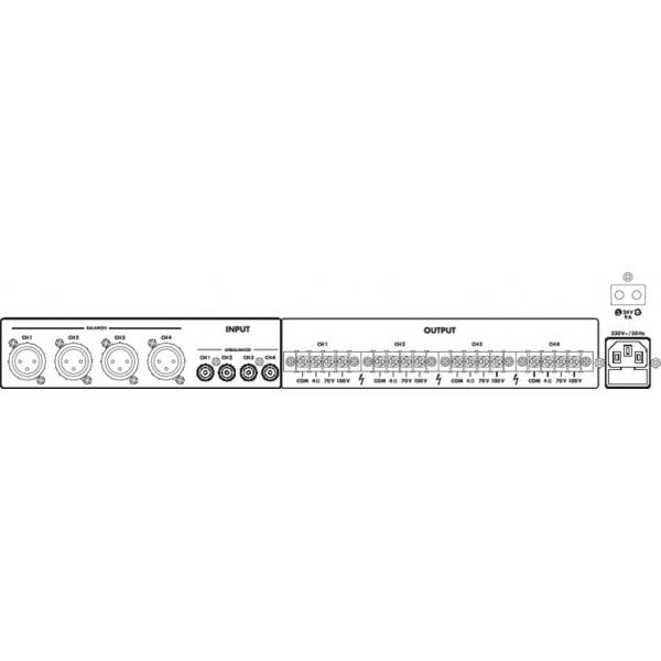 Monacor PA-1450D - Amplificator 100V - Monacor PA-1450D - Amplificator 100V