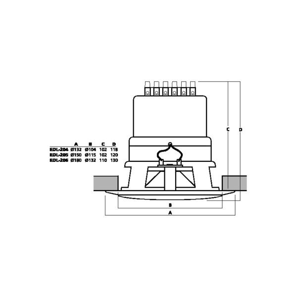 Boxa Tavan Monacor EDL-204 - Boxa Tavan Monacor EDL-204
