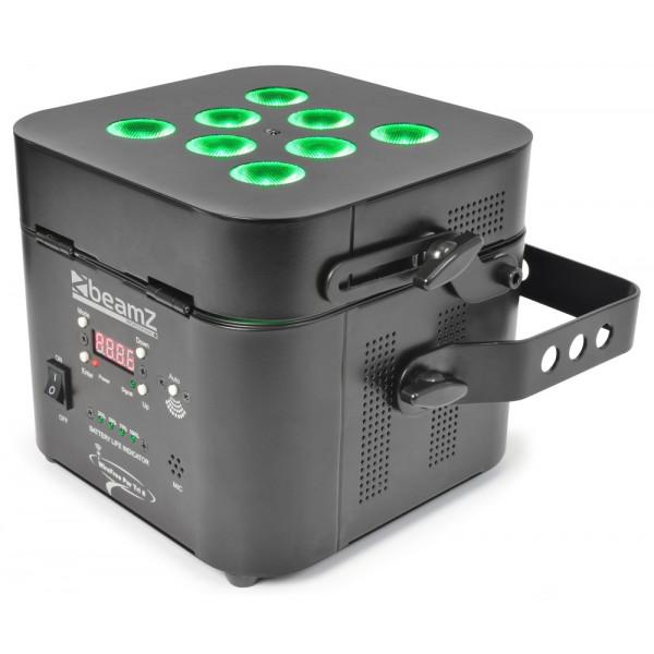 PAR cu Led BeamZ Wi-Par 8x 3W Tri-color LEDs Battery 2.4GHz DMX -  PAR cu Led BeamZ Wi-Par 8x 3W Tri-color LEDs Battery 2.4GHz DMX